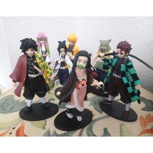 Demon Slayer Set Of 7 Tanjirou Nezuko Zenitsu Inosuke 5.5" Action PVC Figure